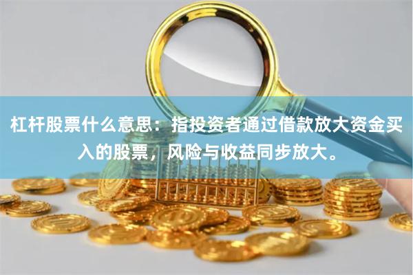 杠杆股票什么意思：指投资者通过借款放大资金买入的股票，风险与收益同步放大。